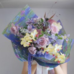 Oil Painting Theme Flower Wrap Paper Pack 10 (38x58cm)
