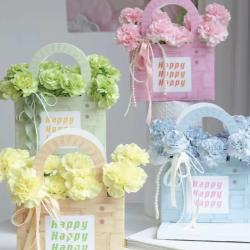 Rattan Print Flower Packaging Box Pack 6