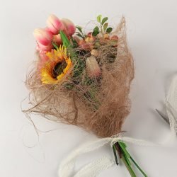 Natural Hemp Fibre Paper for Bouquets Wrapping Pack 20