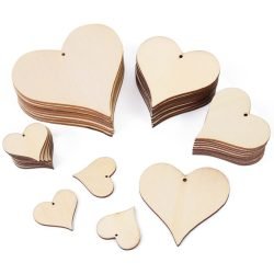 Natural Wood Heart Slices Blank Gift Tags