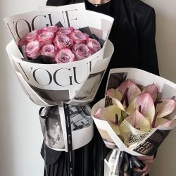 Fashion Magazine Flower Wrap Paper Pack 20 (38x50cm)
