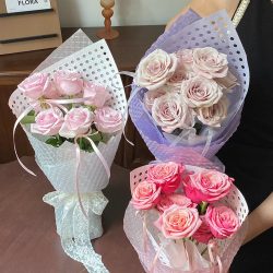 Hollow Polka Dots Bouquet Wrap Paper Pack 5 (39x53cm)