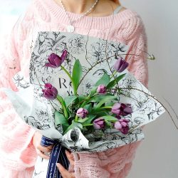 Floral Drawing Gift Bouquet Wrapping Paper Pack 20 (34x45cm)