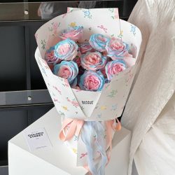 Rustic Floral Bow Print Wrapping Paper Pack 20